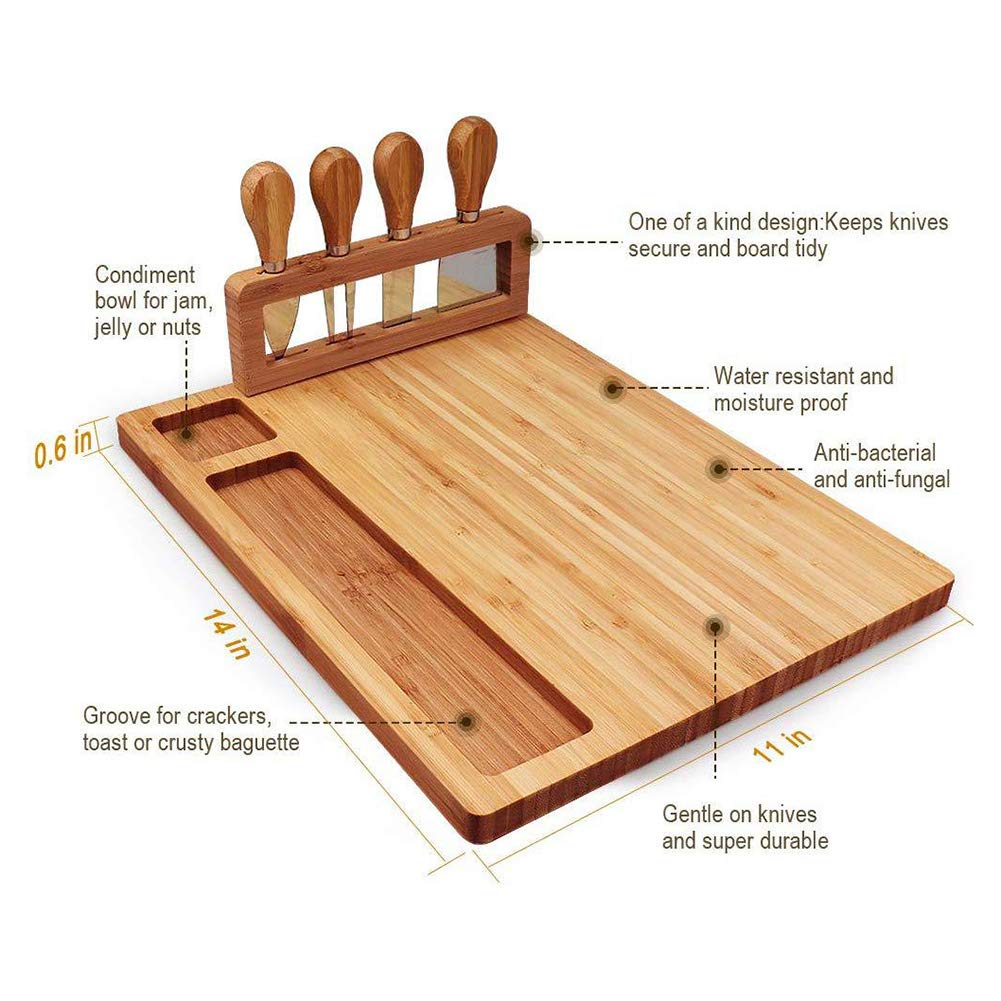 Amazon.co.jp: チーズボードセット 竹製チーズボード チーズ板とナイフ